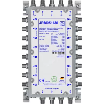 JULTEC JRM0516M Multiswitch 16 voies avec 4 entrées SAT et 1 entrée terrestre