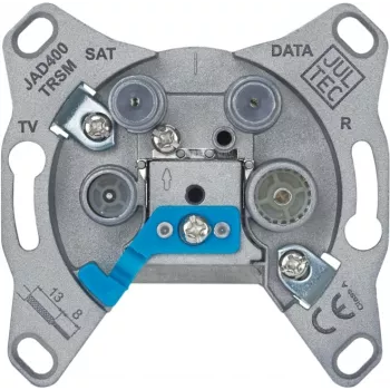 JULTEC JAD400TRSM Prise murale multimédia 4 ports TV/RADIO/SAT/MODEM 5-2400 MHz