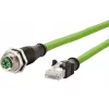 METZ CONNECT câble réseau Cat6a M12 vers RJ45 1 m vert S/FTP sans halogène