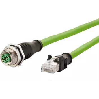 METZ CONNECT câble réseau Cat6a M12 vers RJ45 1 m vert S/FTP sans halogène
