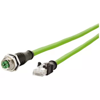 METZ CONNECT câble réseau - 5 m Cat6a S/FTP M12 vers RJ-45 vert