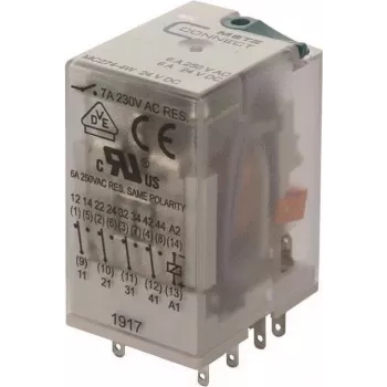 METZ BTR NETCOM relais industriel 4PDT 24VDC 7A enfichable 110017-25.14.07
