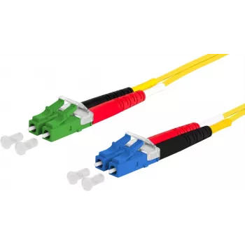 Câble patch OpDAT METZ CONNECT LC-Duplex vers LC-Duplex APC OS2 monomode 3,0 m