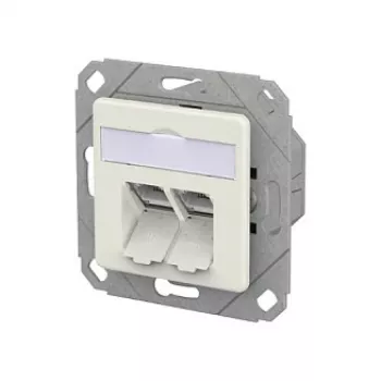 Prise Keystone RJ45 METZ CONNECT 130D381102-I E-DAT Cat.6A IDC UPk blanc pur