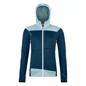 Sweat à capuche femme Ortovox Fleece Light - Deep Ocean