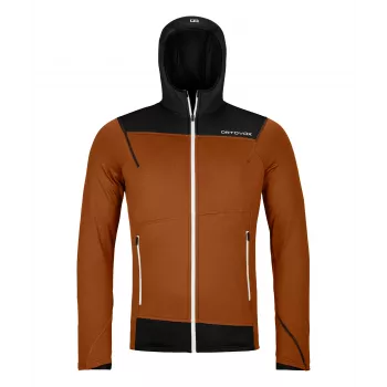 Sweat à capuche Ortovox Fleece Light - homme, coupe athlétique, mélange de laine mérinos
