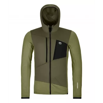 Sweat à capuche Ortovox Fleece Grid pour homme L Wild Herbs