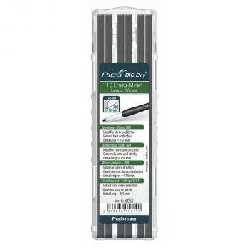 Mines Pica BIG DRY Stonemason 10H - lot de 12, 2x5 mm, graphite