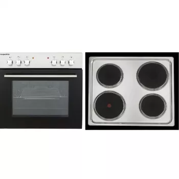 Ensemble four encastrable RESPEKTA EB 6000 SET IX N avec plaque vitrocéramique, four multifonction 66L, acier inoxydable