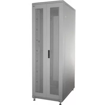 Armoire réseau IT-BUDGET 19 inch SRK - 42U - 600x600 mm - doubles portes perforées avant et arrière - prémontée - gris clair (99ITB19SRK4266DTGNM)