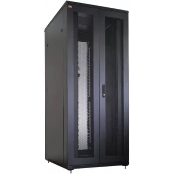 Armoire réseau IT-BUDGET 19 inch SRK - set complet - 42U - 800x800 mm - doubles portes perforées avant et arrière - 4 ventilateurs actifs - PDU - étagères - prémontée - noire (99ITB19SRK4288DTSM)