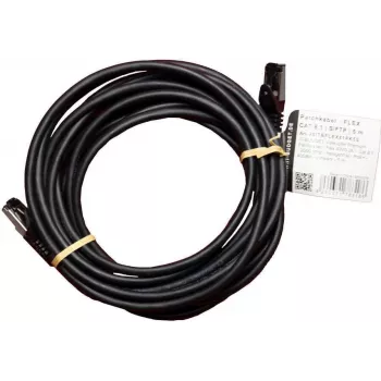 Câble patch IT-BUDGET Full Copper Premium - Flex AWG 26 - Cat.8.1 - 2000 MHz - sans halogène - PoE+ - 40 Gbit - noir - 5 m (90ITBFLEX81PK5S)
