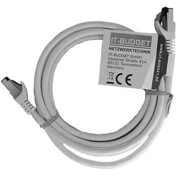 Câble de brassage IT-BUDGET Full Copper Premium - Flex AWG 26 - Cat.8.1 - 2000 MHz - sans halogène - PoE+ - 40 Gbit - blanc - 2 m (90ITBFLEX81PK2W)