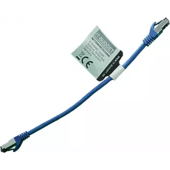 Câble de brassage IT-BUDGET Full Copper Premium - Flex AWG 26 - Cat.8.1 - 2000 MHz - sans halogène - PoE+ - 40 Gbit - bleu - 0,5 m