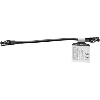 Câble de brassage IT-BUDGET Full Copper Premium - Flex AWG 26 - Cat.8.1 - 2000 MHz - sans halogène - PoE+ - 40 GBit - noir - 0,5 m (90ITBFLEX81PK050S)