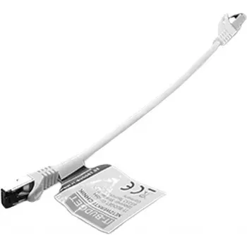Câble de brassage IT-BUDGET Full Copper Premium - Flex AWG 26 - Cat.8.1 - 2000 MHz - sans halogène - PoE+ - 40 Gbit - blanc - 0,25 m