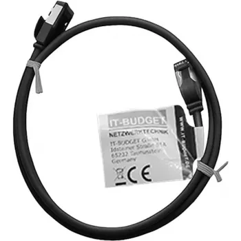 Câble de brassage IT-BUDGET Full Copper Premium - Slim AWG 28 - Cat.8.1 - 2000 MHz - sans halogène - PoE+ - 40 Gbit - noir - 1,5 m