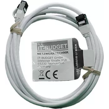 Câble patch IT-BUDGET Full Copper Premium - Slim AWG 28 - Cat.8.1 - 2000 MHz - sans halogène - PoE+ - 40 Gbit - blanc - 3 m (90ITBSLIM81PK3W)