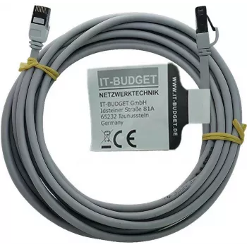 Câble patch IT-BUDGET Full Copper Premium - Slim AWG 28 - Cat.8.1 - 2000 MHz - sans halogène - PoE+ - 40 Gbit - gris - 5 m (90ITBSLIM81PK5G)