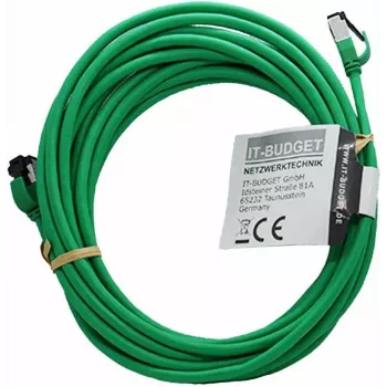 Câble patch IT-BUDGET Full Copper Premium - Slim AWG 28 - Cat.8.1 - 2000 MHz - sans halogène - PoE+ - 40 Gbit - vert - 5 m (90ITBSLIM81PK5GR)