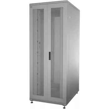 Baie réseau 19 pouces IT-BUDGET SRK - 38U - 800x1000 mm - doubles portes perforées avant et arrière - passe-câbles - prémontée - gris clair (RAL 7035)