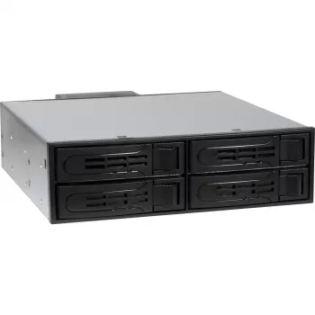 Inter-Tech IPC ST-5244 Rack mobile 4 baies 2,5 inch SATA/SAS hot-swap pour baie 5,25 inch, noir