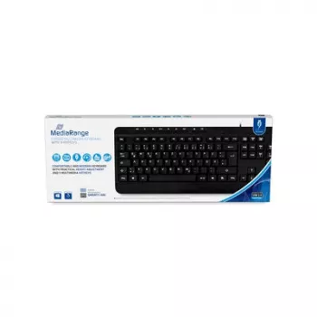 MediaRange Clavier multimédia filaire, QWERTY (DE), noir (MROS102-GR)