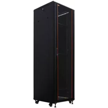 Baie réseau IT-BUDGET 19 pouces SRK - 42U - 600x800 mm - porte verre/acier - flatpack - noir (90ITB19SRK4268GSN)
