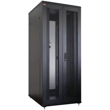Armoire réseau IT-BUDGET 19 pouces SRK - 42U - 800x800 mm - doubles portes perforées avant et arrière - passe-câbles - flatpack - noir (RAL 9005)