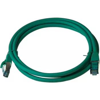 Câble patch premium IT-BUDGET Full Copper Cat.6A 500 MHz sans halogène PoE+ AWG 26/7 vert 0,25 m
