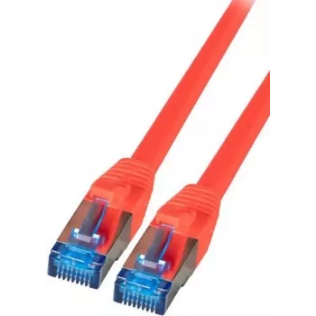 Câble patch IT-BUDGET Full Copper Premium - Super Flex TPE - Cat.6A - 500 MHz - LSZH - PoE+ - AWG 27 - rouge - 0,15 m