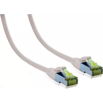 Câble patch IT-BUDGET Full Copper Premium - Cat.6A avec câble brut Cat.7 - 600 MHz - sans halogène - PoE+ - 10 Gbit - blanc - 30 m