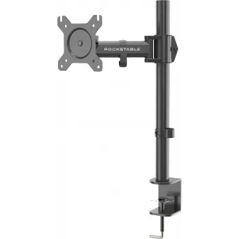 Rockstable RS-MM001 Support de moniteur simple d'entrée de gamme - Pince / Passage de câble - 8 kg - 13-32 pouces - 100x100 mm - Noir