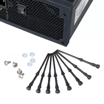 Supports de ventilateur antivibration Akasa AK-MX002 - noirs - caoutchouc - silicone - lot de 4