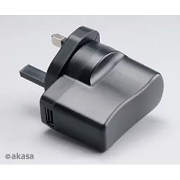 Chargeur de voyage USB Akasa - bloc d'alimentation (USB) - blanc