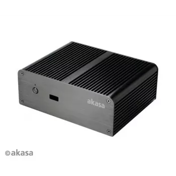 Boîtier mini PC fanless Akasa Newton T pour Intel NUC (UCFF/Thin Mini-ITX) - sans alimentation - noir