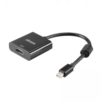 Adaptateur vidéo Mini DisplayPort mâle vers HDMI femelle Akasa - 4K@30 Hz, noir