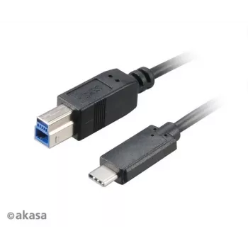 Câble USB 3.1 Gen2 Akasa C - B USB-C mâle vers USB-B mâle - 1 m noir