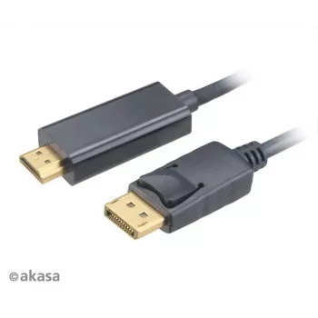 Câble adaptateur actif DisplayPort vers HDMI Akasa 4K@60Hz 1,8 m noir