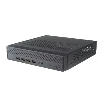 Boîtier Thin Mini-ITX Akasa Cypher MX, aluminium/SGCC, noir, 1x 2,5 inch HDD/SSD, fixation VESA