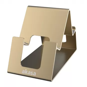 Support en aluminium Akasa Aries Pico pour téléphone et tablette or