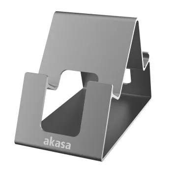 Support en aluminium pour téléphone et tablette Akasa Aries Pico gris