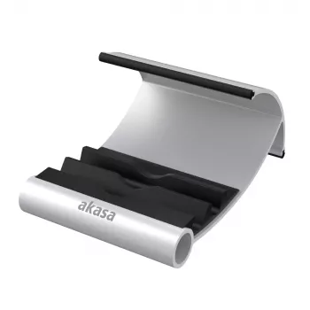 Support pour tablette Akasa Leo aluminium et noir avec trois angles de vision
