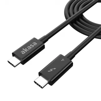 Câble Thunderbolt 4 USB-C vers USB-C Akasa 1 m 40Gbps 100W PD 8K60Hz noir