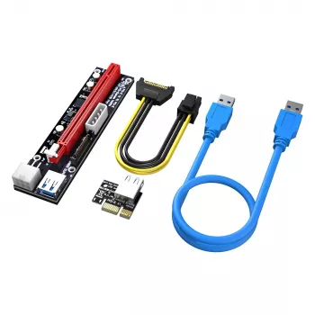 Akasa 6 Sets carte adaptateur PCIe Riser pour minage GPU X16 vers X1