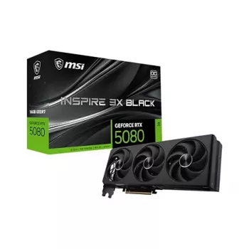 MSI GeForce RTX 5080 16G INSPIRE 3X OC carte graphique, 16 Go GDDR7, triple ventilateur, noir
