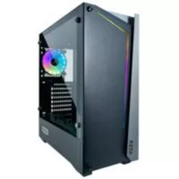 AZZA Apollo 430B-DF2 boîtier gaming Mid Tower ATX, façade en acier, noir, 1x Digital RGB, Retail