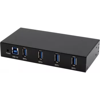 Hub EXSYS EX-11234HMS-2 4 ports USB 3.2 Gen 1, montage rail DIN et mural, chipset VIA VL817_Q7S