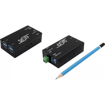 Hub EXSYS EX-1181HMS 4 ports USB 3.2 Gen 1 avec protection contre les surtensions ESD 15kV, montage rail DIN / mural