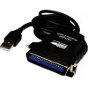 Câble adaptateur Exsys EX-1300-2 USB vers parallèle - 1 m - Noir